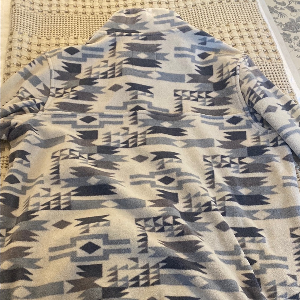 KAVU fleece Geometric Pattern Pullover - Picture 6 of 10